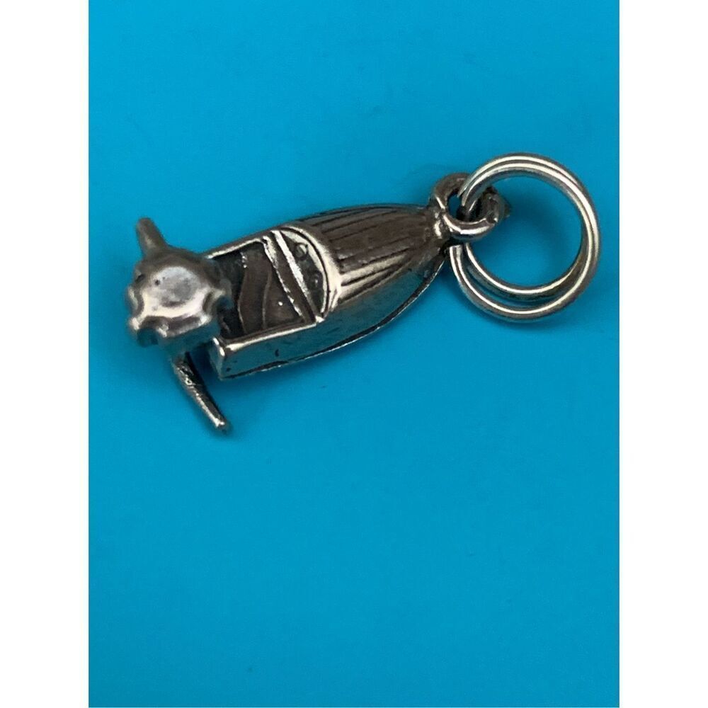 Boat #john boat Sterling Silver Jewelry Charm #water #boating